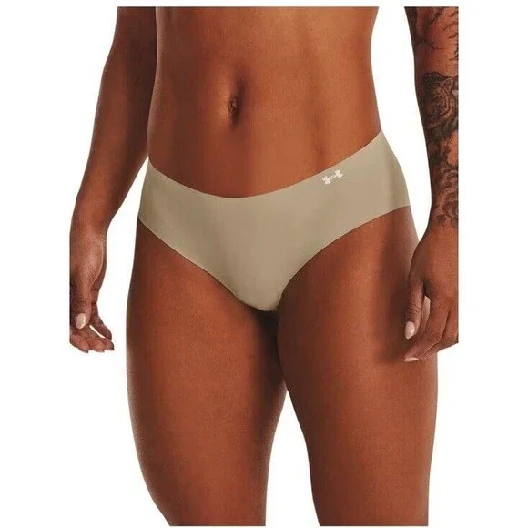 UNDER ARMOUR Women's UA Pure Stretch Hipster Underwear Small Nude NWT 3-pack - Picture 5 of 11